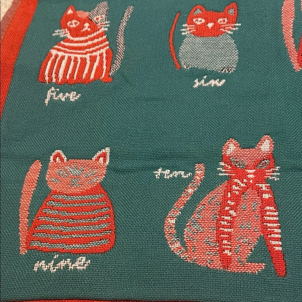 Shmily Towel Cat Print Towel Set